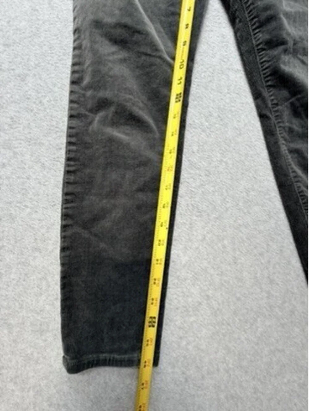 J Crew Womens 9 Inch High Rise Skinny Corduroy Pants Size 28 Gray Button Fly